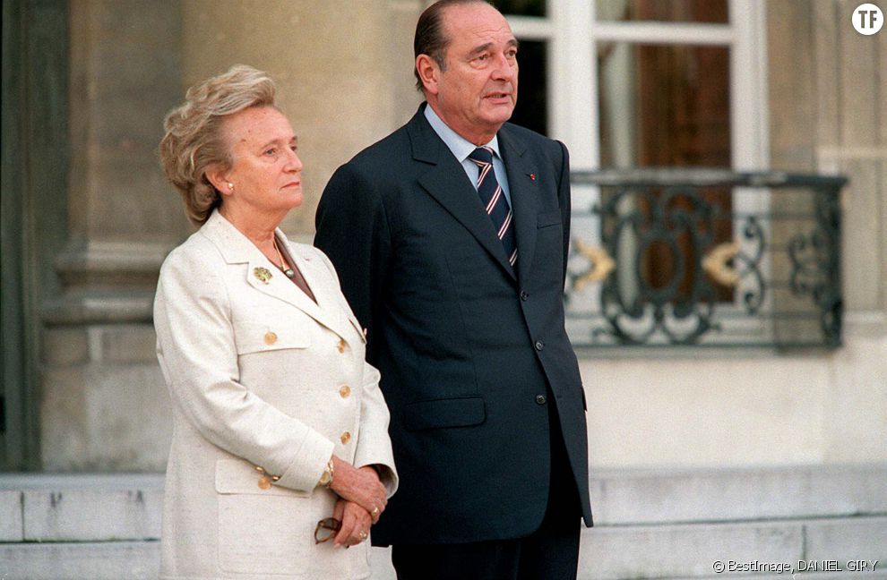 Jacques et Bernadette Chirac à l&#039;Elysée en octobre 2000