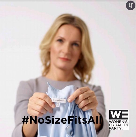 #NoSizeFitsAll lancée par la WEP ("Women's Equality Party")
