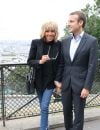 Brigitte Trogneux et Emmanuel Macron se promènent à Montmartre à Paris en septembre 2016
