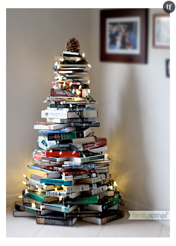 Sapin de Noël en livres