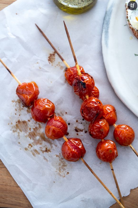 La recette des brochettes de légumes arc-en-ciel