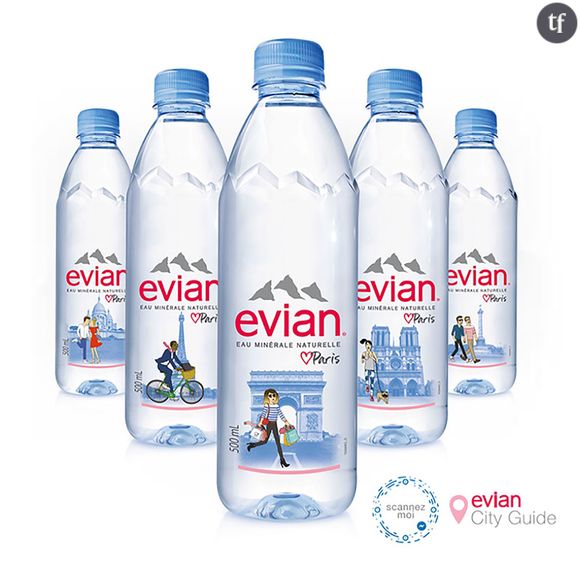 La nouvelle série d'eau en bouteilles de la marque Evian