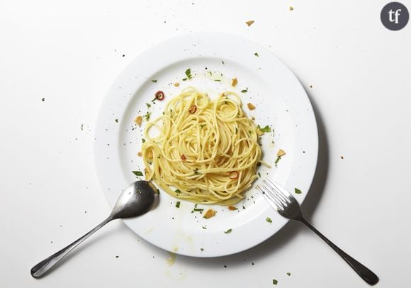 La recette des spaghettis au yaourt et à l'ail