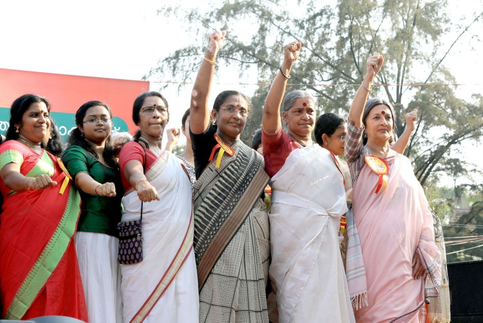 Des femmes de l'Etat du Kerala le 1er janvier