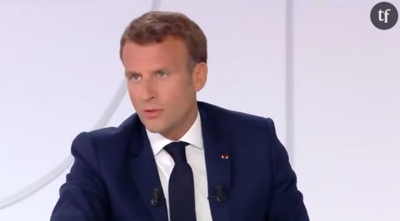 Emmanuel Macron lors de son interview télévisée du 14 juillet 2020