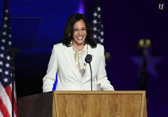 La vice-présidente élue Kamala Harris lors de son discours de victoire le 7 novembre 2020