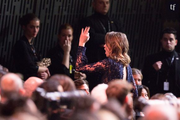 Adele Haenel quittant la cérémonie des César le 28 février 2020