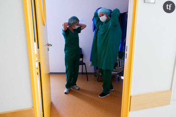 Soignantes à l'hôpital de Reims, le 3 juin 2020 