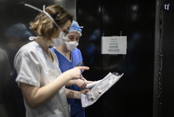 Unité de réa pendant l'épidémie de coronavirus à la clinique Ambroise Paré de Neuilly-sur-Seine le 3 avril 2020