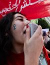  Des manifestantes à Alger pour la journée des droits des femmes le 8 mars 2021 