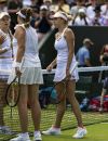  Lyudmyla Kichenok, Jelena Ostapenko, Heather Watson et Harriet Dart à Wimbledon le 4 juillet 2022 
