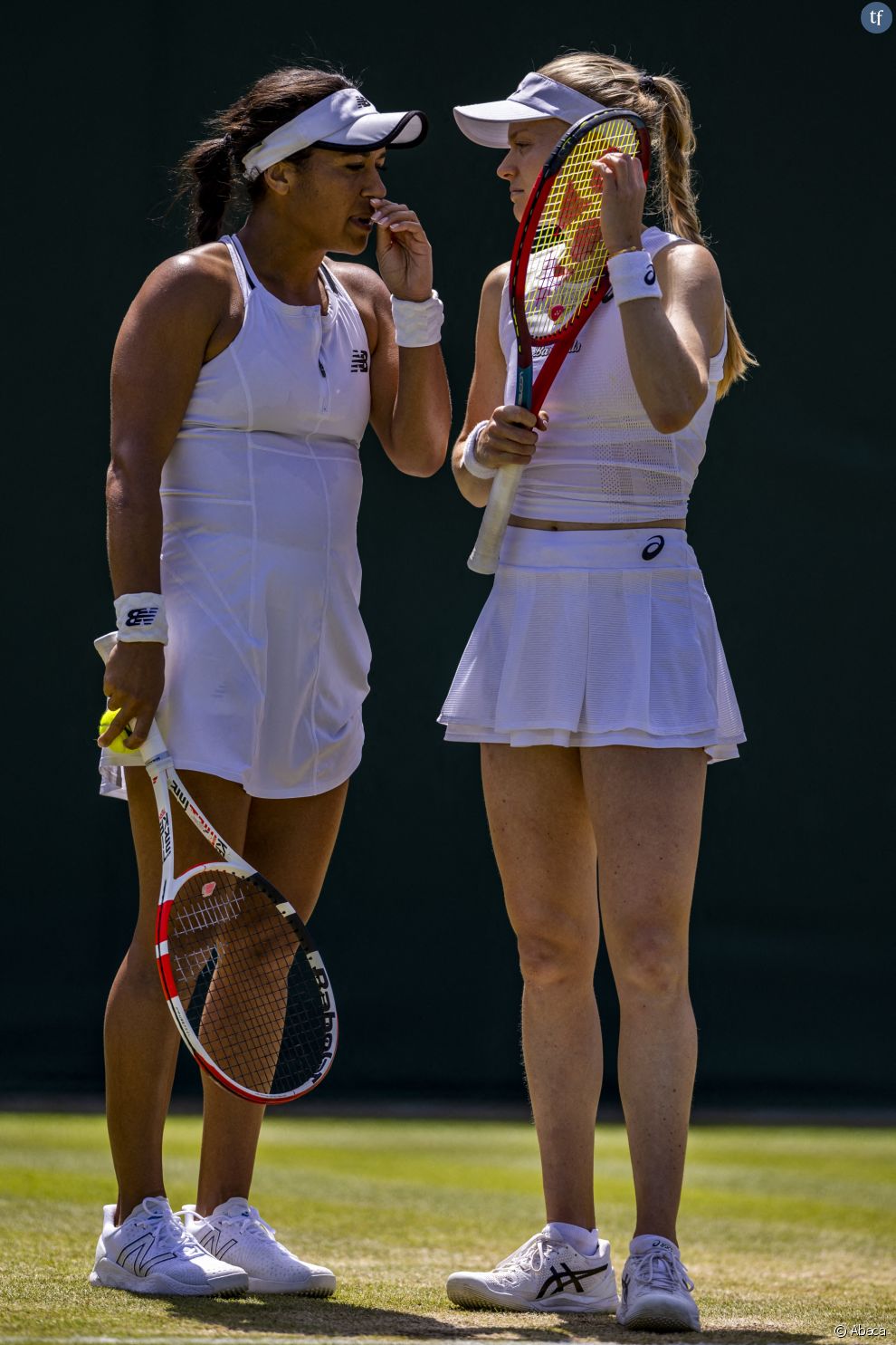 Heather Watson et Harriet Dart à Wimbledon le 4 juillet 2022