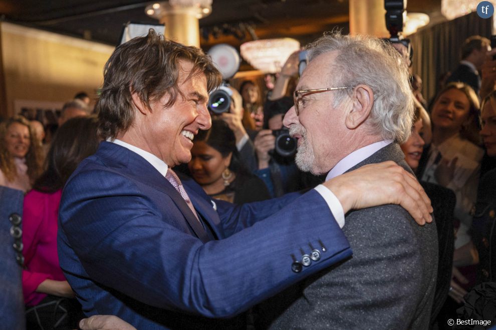  Tom Cruise et Steven Spielberg au déjeuner des nominés de la 95ème cérémonie des Oscars à Beverly Hills, le 13 février 2023. 