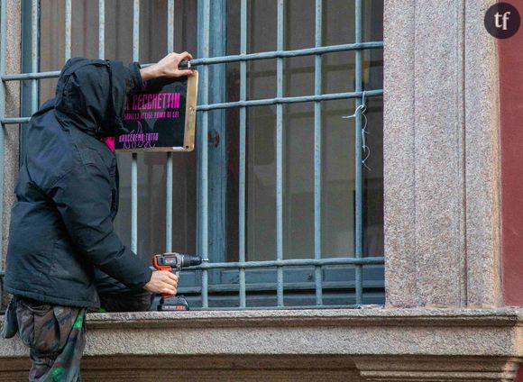 Elly Schlein, secrétaire du Parti démocrate italien, a dénoncé : "la répression ne suffit pas s'il n'y a pas de prévention"
Protesters hold placards during a Flash Mob demonstration following the suspected feminicide of 22-year-old Giulia Cecchettin, in Milan, Italy, on November 22, 2023. Photo by Massimo Alberico/IPA/ABACAPRESS.COM