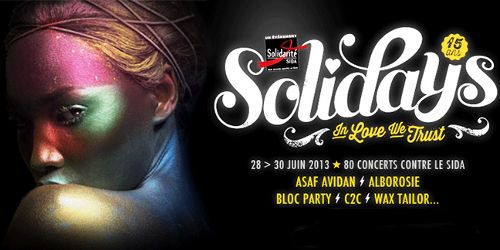 Solidays 2013 : programme et ouverture de la vente de billets