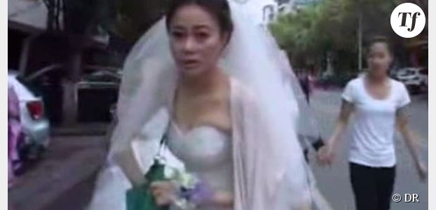 Séisme en Chine : Chen Ying la journaliste en robe de mariée - Vidéo