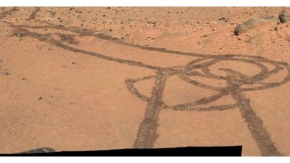 Un pénis dessiné sur Mars par un robot de la NASA – Photo
