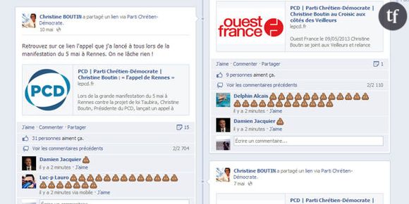 Christine Boutin, cible d’une attaque de cacas virtuels sur Facebook