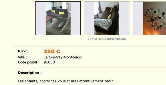 Le Bon Coin : une annonce hilarante pour vendre des canapés