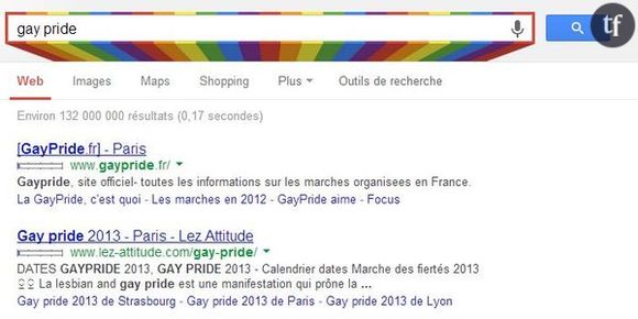 Gay Pride 2013 : Google se met aux couleurs du défilé