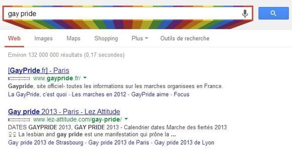 Gay Pride 2013 : Google se met aux couleurs du défilé