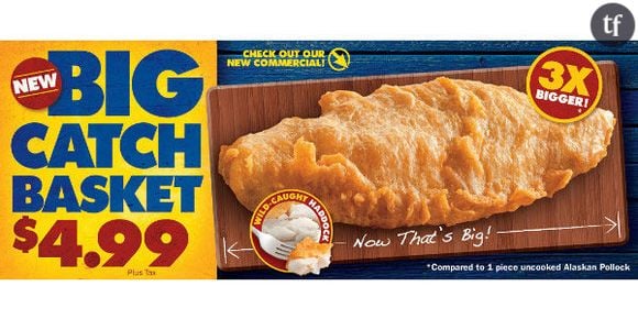 Le poisson frit  Long John Silver's élu plat le plus gras des États-Unis