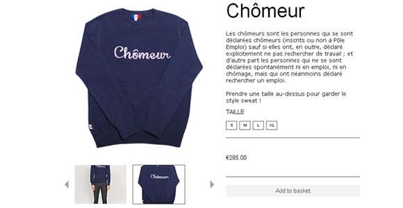 Le Léon et son pull "Chômeur" à 300 euros : quand le bobo se fout du monde