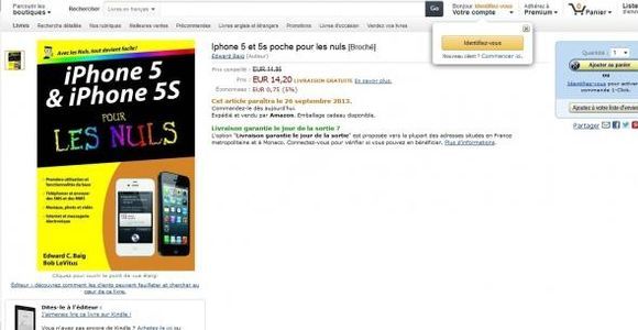 Iphone 5S : sa date de sortie dévoilée par Amazon?