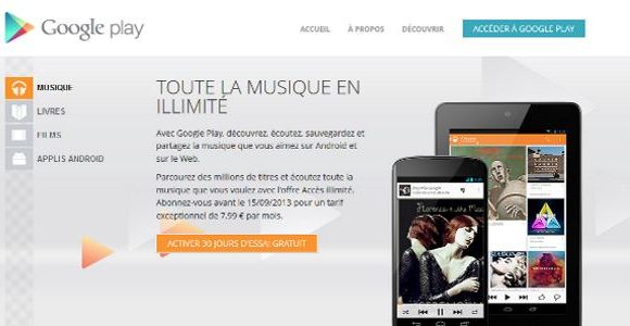 Google play lance un nouveau service de musique en streaming