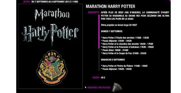 Marathon Harry Potter : dates et informations sur l’événement de la rentrée à Paris