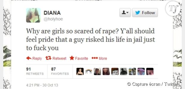 Une "blague" sur le viol provoque l'indignation sur Twitter