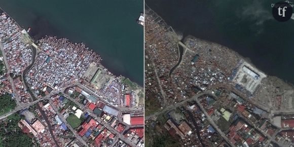 Philippines : l'avant-après typhon Haiyan en photos