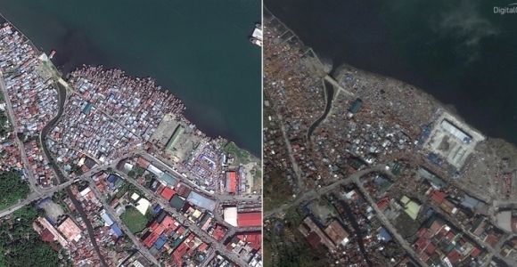 Philippines : l'avant-après typhon Haiyan en photos