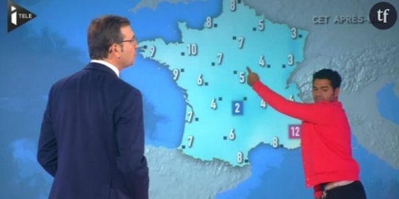 Jamel Debbouze en présentateur de la météo sur i-télé