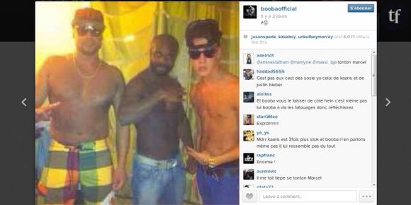 Booba se paie la tête de son sosie et de celui de Justin Bieber