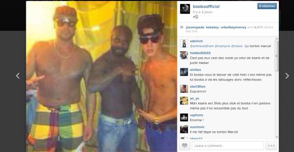 Booba se paie la tête de son sosie et de celui de Justin Bieber