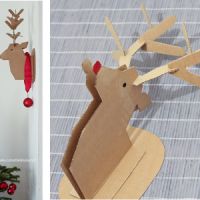 Déco de Noël : fabriquer une tête de cerf en carton très tendance - DIY