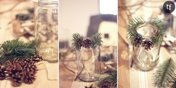 Déco de table : fabriquer un photophore élégant pour Noël – DIY