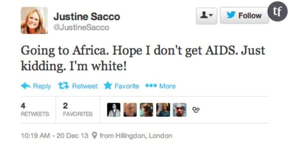 Justine Sacco : l'Américaine qui a ruiné sa carrière en un tweet raciste