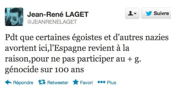 Jean-René Laget (Jeunes de l'UMP) traite de "nazies" les femmes qui avortent et démissionne