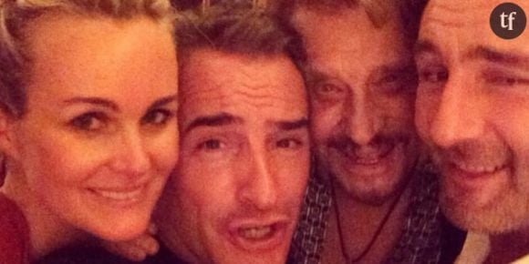 Jean Dujardin oublie Alexandra Lamy avec Johnny et Laetitia Hallyday