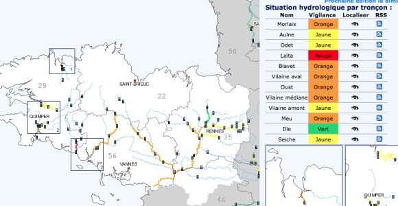 Inondations: Météo France repasse le Finistère en alerte rouge