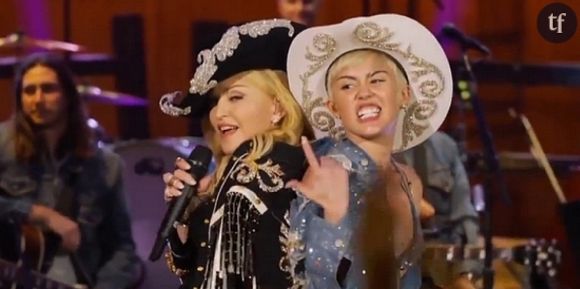 Madonna et Miley Cyrus : un duo sexy pour MTV (Vidéo)