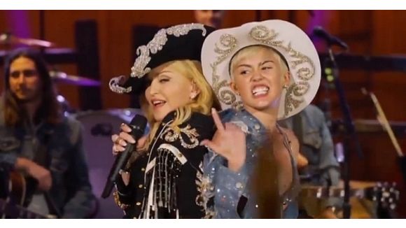Madonna et Miley Cyrus : un duo sexy pour MTV (Vidéo)