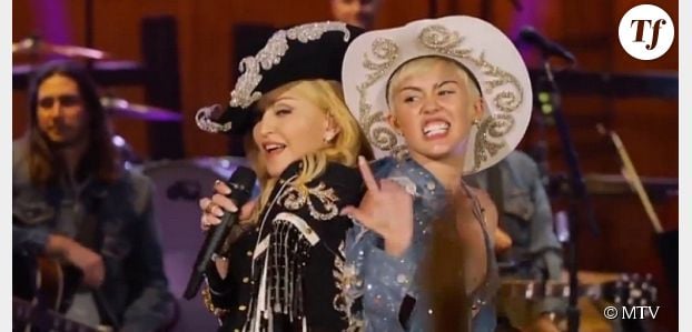 Madonna et Miley Cyrus : un duo sexy pour MTV (Vidéo)