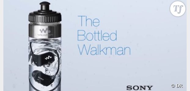 Le Walkman de Sony vendu dans une bouteille d'eau