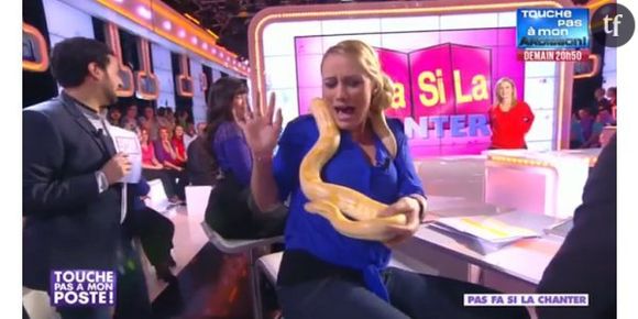 "Touche pas à mon poste" : Élodie Gossuin paniquée face à un serpent - vidéo