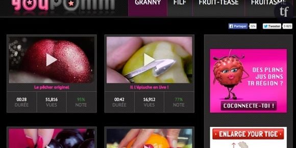 YouPorn plus fort que Pornhub grâce à des fruits !