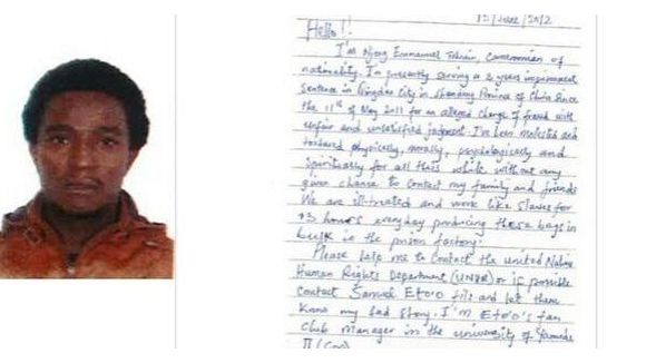 New-York: avec ses nouvelles chaussures, l'appel à l’aide d'un travailleur forcé Chinois 