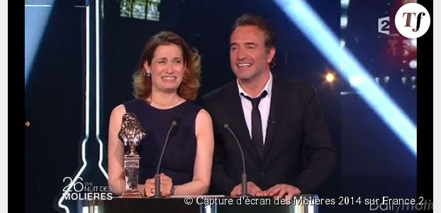 Jean Dujardin : revoir son apparition surprise aux Molières 2014 - Vidéo
